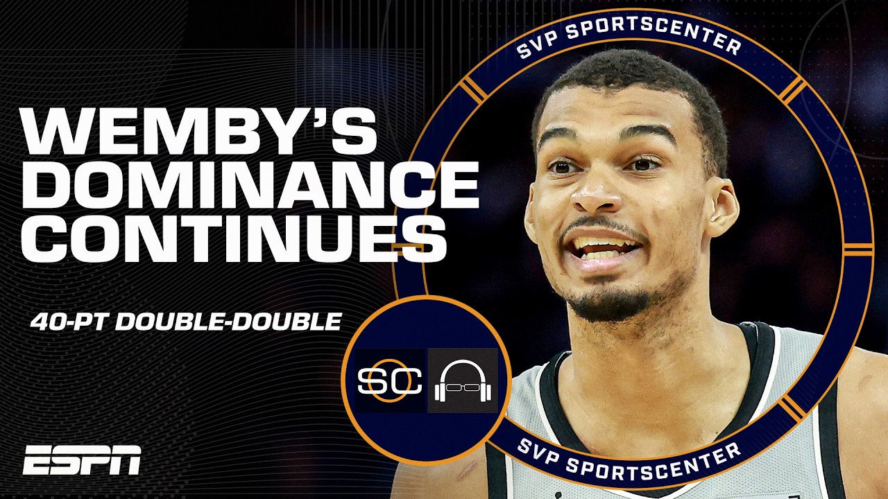 REACTION to Victor Wembanyama dropping his 2nd-straight 40-PT double-double 🔥 | SC with SVP