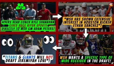 🚨HUGE Aiuyk Update From Shanahan! | Titans DON'T Want Love! | WSH Wants SPECIFIC TYPE WR in Draft!👀