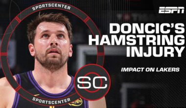 Luka Doncic suffers hamstring injury in Lakers' 139-96 blowout loss vs. Thunder | SportsCenter