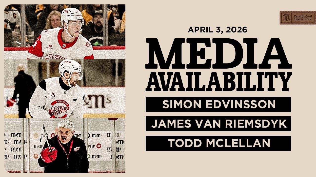 Simon Edvinsson, James van Riemsdyk, Todd McLellan Practice Media | April 3, 2026