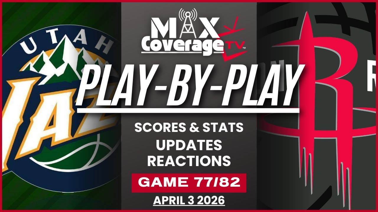 🔴LIVE - Utah Jazz vs Houston Rockets - Play-By-Play & Reactions (4/3/26)
