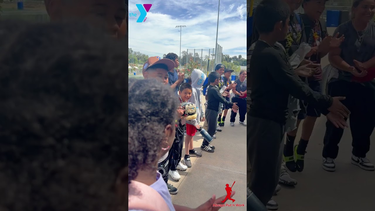 THE SAN DIEGO PADRES GIFTED THE JACKIE ROBINSON YMCA BSEBALL CAMPERS #alwaysputnwork #apw #baseball