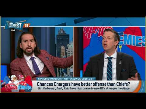 Nick Wright ANGRY Los Angeles Chargers Will Be BETTER Than KC? 😂 FIRST THINGS FIRST | NFL