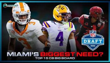 Is Cornerback REALLY The Miami Dolphins’ Biggest Draft Need?