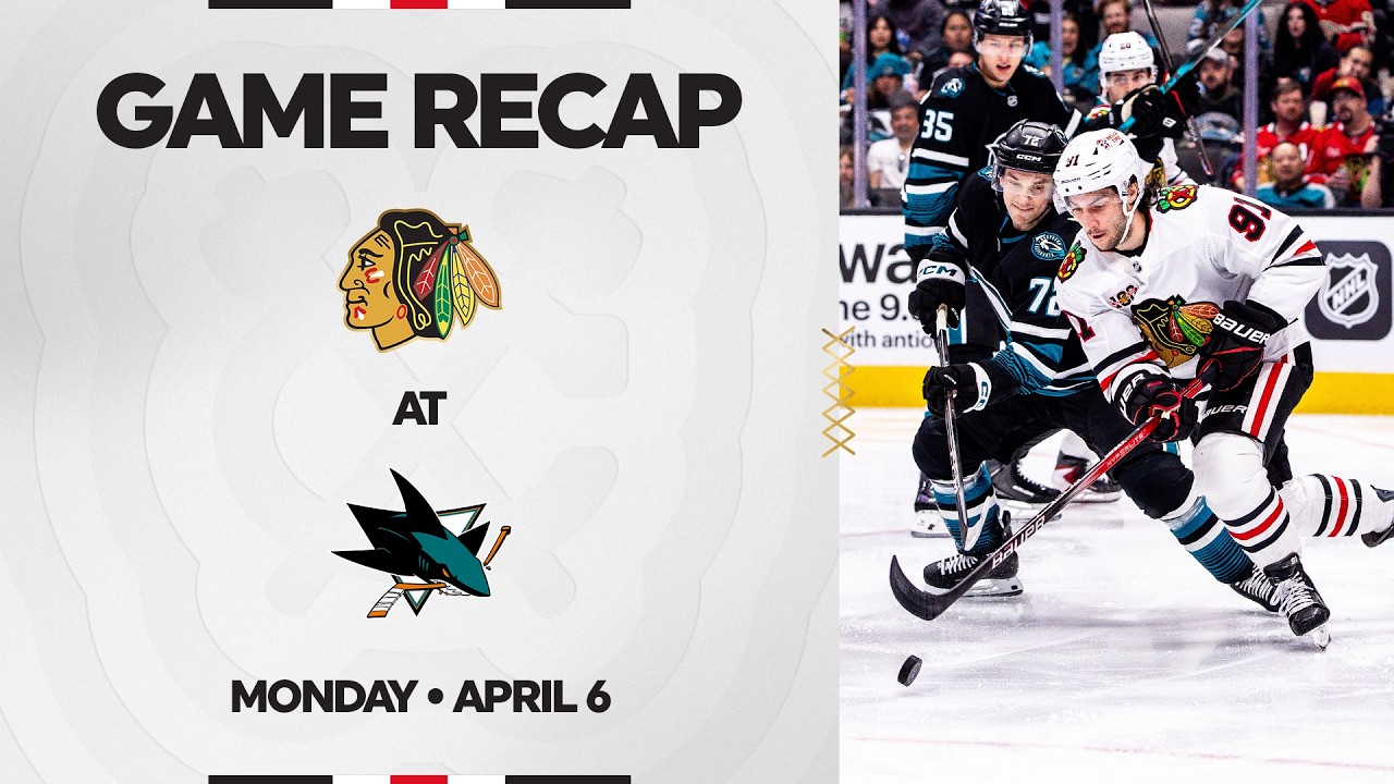 Blackhawks at Sharks Game Highlights | 4.6.26