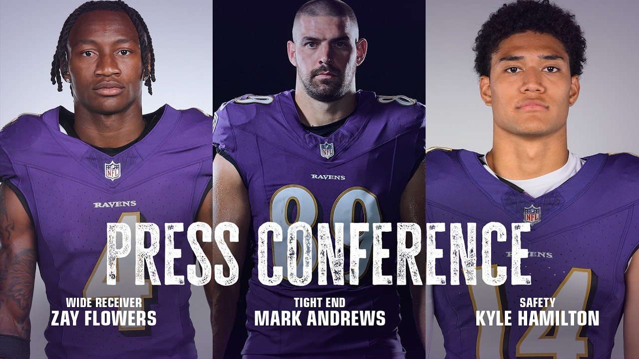 Mark Andrews, Kyle Hamilton, Zay Flowers Media Availability | Baltimore Ravens