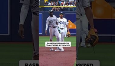 Rasmussen apologized to Jazz Chisholm Jr. after HEATED exchange #rays #jazz #yankees #heatedmoments