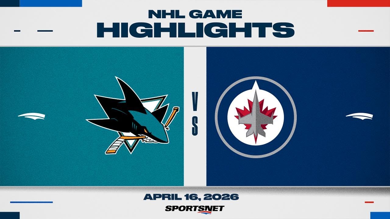 NHL Highlights | Sharks vs. Jets - April 16, 2026