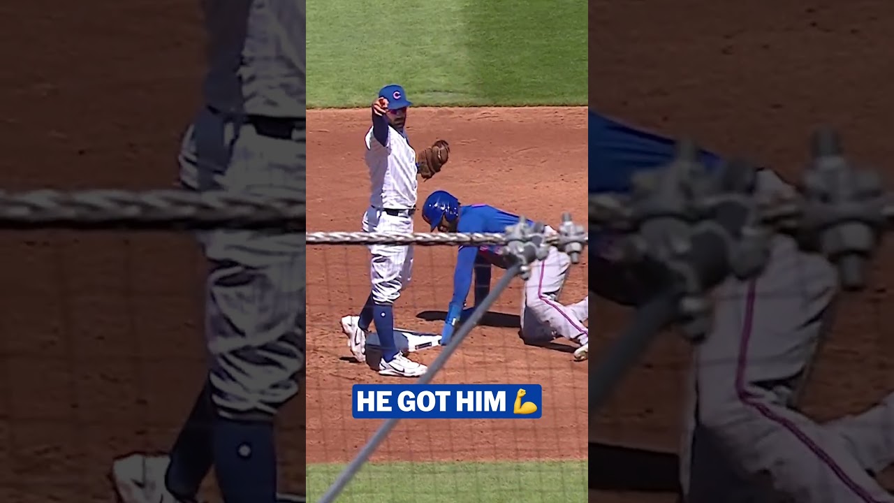 What a throw from Miguel Amaya! Dansby Swanson barely had to move his glove 😮‍💨