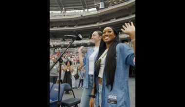 ⚾ Rookies Cotie McMahon, Angela Dugalic at Washington Nationals Baseball Game | WNBA Basketball