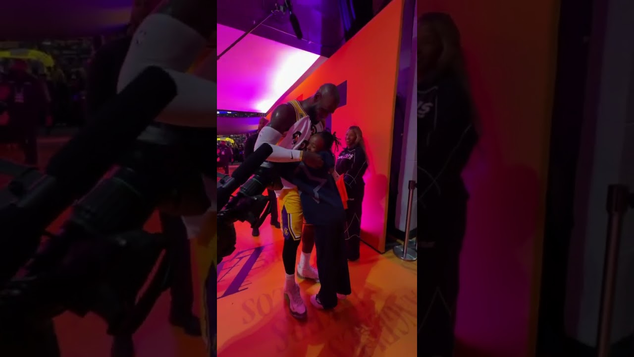 LeBron celebrates the Game 1 W with his family!