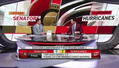Frederik Andersen shuts out Senators, Hurricanes win Game 1