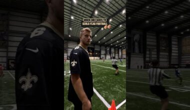Tyler Shough mic'd up at girls flag football game #saints #nfl