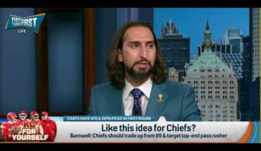 Kansas City Chiefs Should TRADE UP In Draft? 😬 Nick Wright REACTS | FIRST THINGS FIRST | NFL