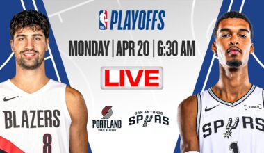 Portland Trail Blazers at San Antonio Spurs | NBA Playoffs | [OFFICIAL LIVE STREAM]