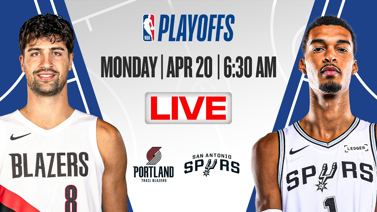 Portland Trail Blazers at San Antonio Spurs | NBA Playoffs | [OFFICIAL LIVE STREAM]
