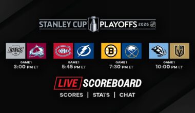 👉 LIVE Stanley Cup Playoffs Round 1 Scoreboard & Chat  4/19 🏒🔥