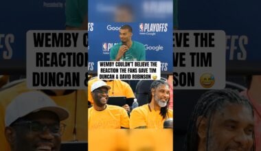 Wemby loved how the fans reacted to Tim Duncan and David Robinson