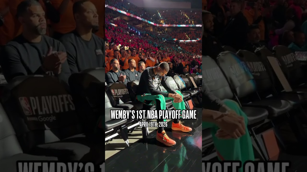 From his 1st NBA game to his 1st NBA Playoff game… 3 years later, the same energy for Wemby!