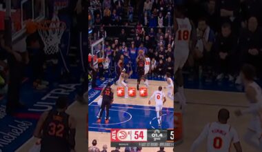 Mikal Bridges knocks it down at the buzzer 🚨