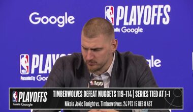 Minnesota Timberwolves vs. Denver Nuggets | Game 2 Postgame Media Availability