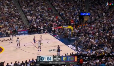 [Highlight] Jamal Murray ties the game at half from 3/4 court