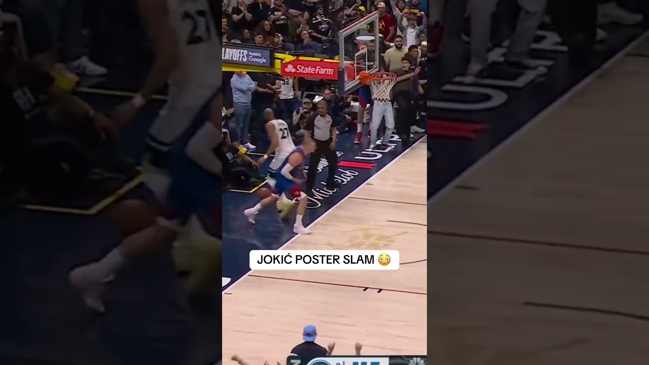 Jokić absolutely detonated at the rim 💥 😱