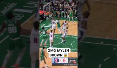 Jaylen Brown takes flight for the poster slam 😤