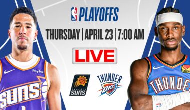 Phoenix Suns at Oklahoma City Thunder | NBA Playoffs | [OFFICIAL LIVE STREAM]