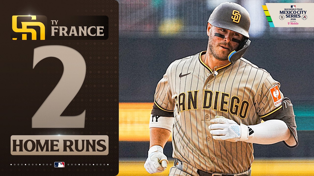 Ty France homers twice for the Padres in a comeback win in the Mexico City Series! 👏 MLB Highlights