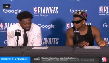 Anthony Edwards postgame after reading his boxscore in a win over Denver: "I'm a*s bro, f*ck."