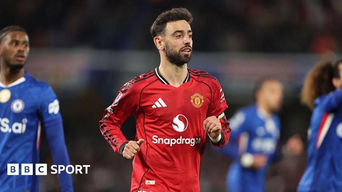 Bruno Fernandes of Manchester United during the Premier League match between Chelsea and Manchester United.