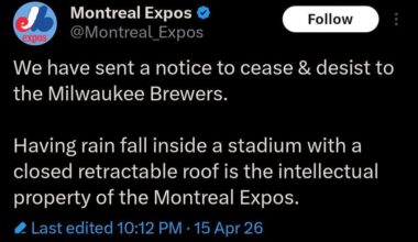 Montreal Expo has jokes about our roof