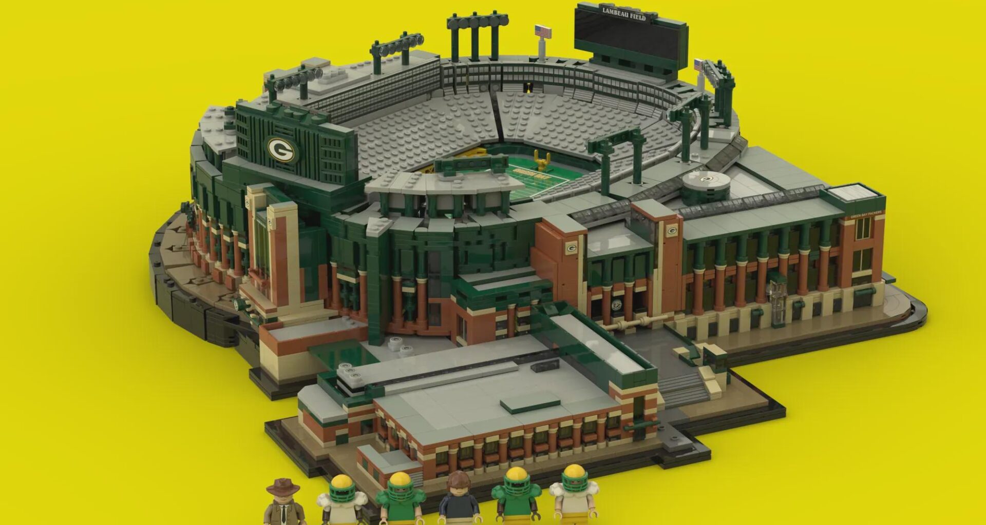 This LEGO Creator is Trying to Get His Lambeau Field Ideas Set to 10,000 Votes, Which Pushes it Into Being Considered for an Official Product