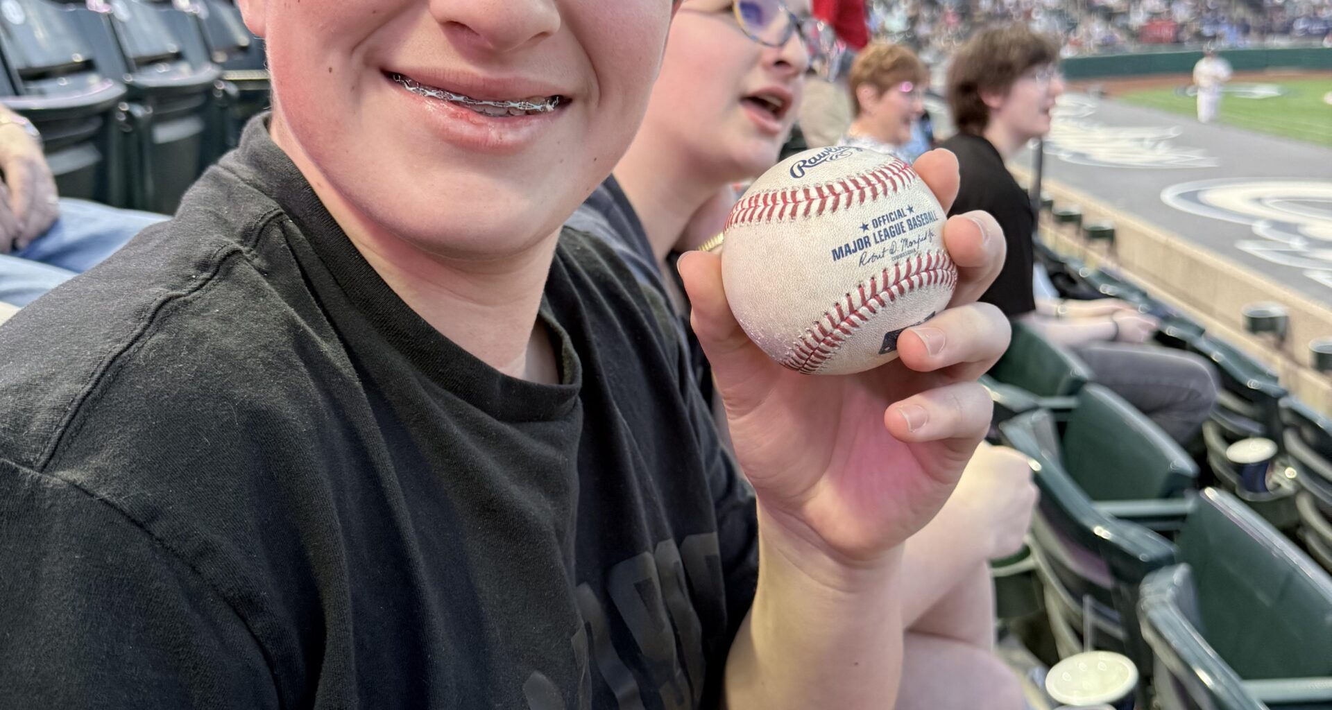 Went to the Clippers home opener, my son got a ball that was thrown by Hunter Gaddis and fielded by Travis Bazzana to end the 6th inning.