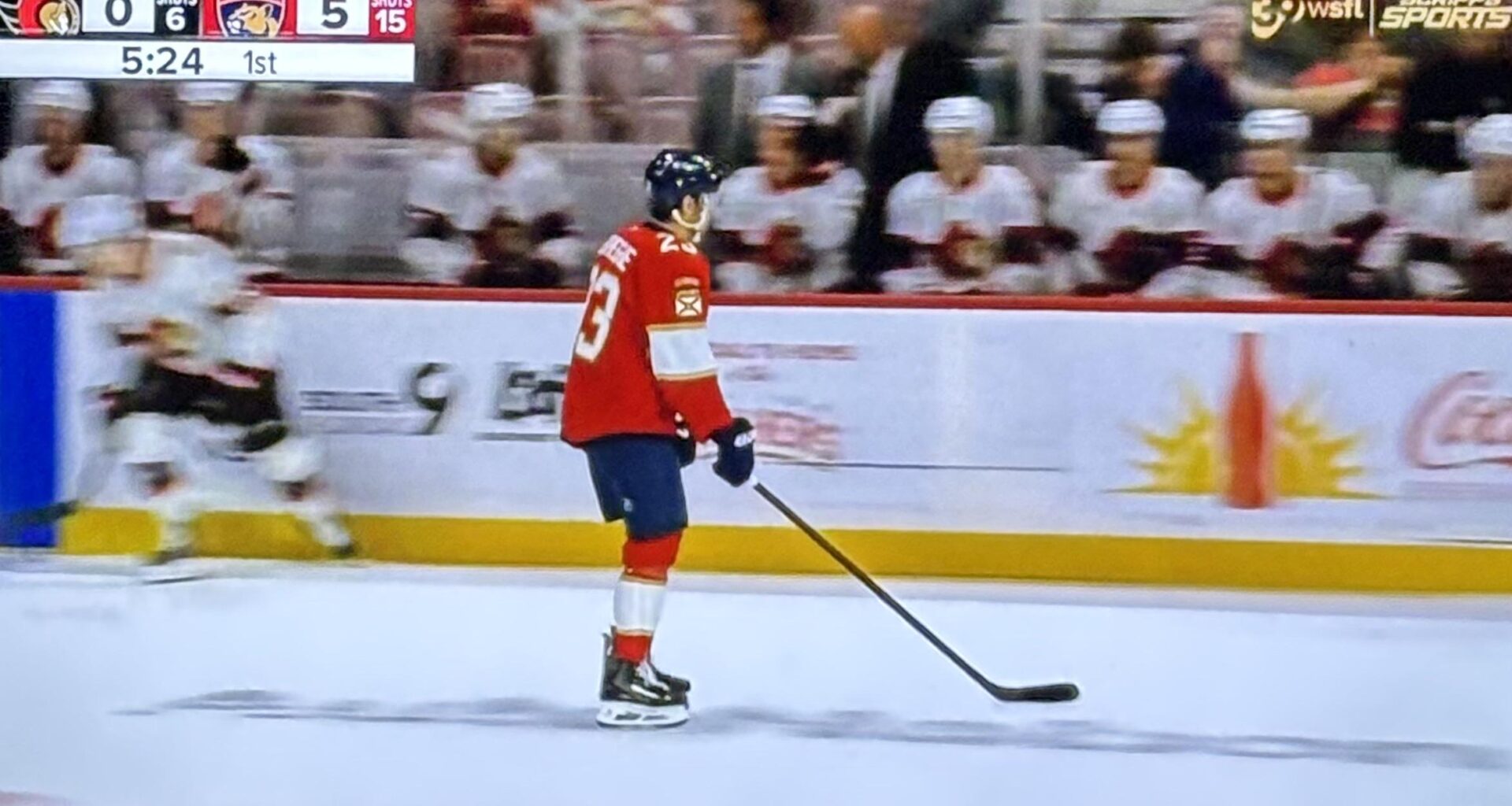 Panthers eating early tonight…Keep getting full boys..