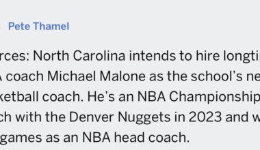 Malone had a new job according to ESPN