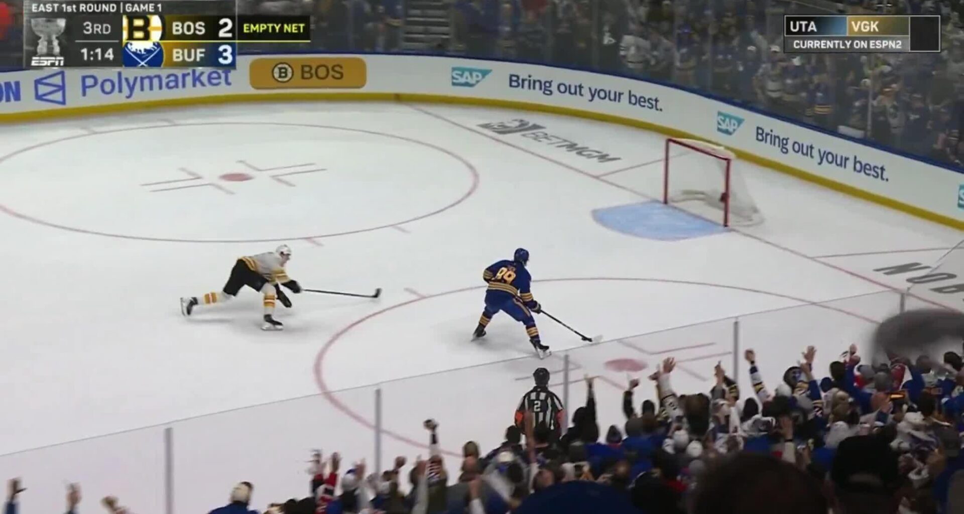 Alex Tuch scores the empty-netter. What a comeback by the Buffalo Sabres