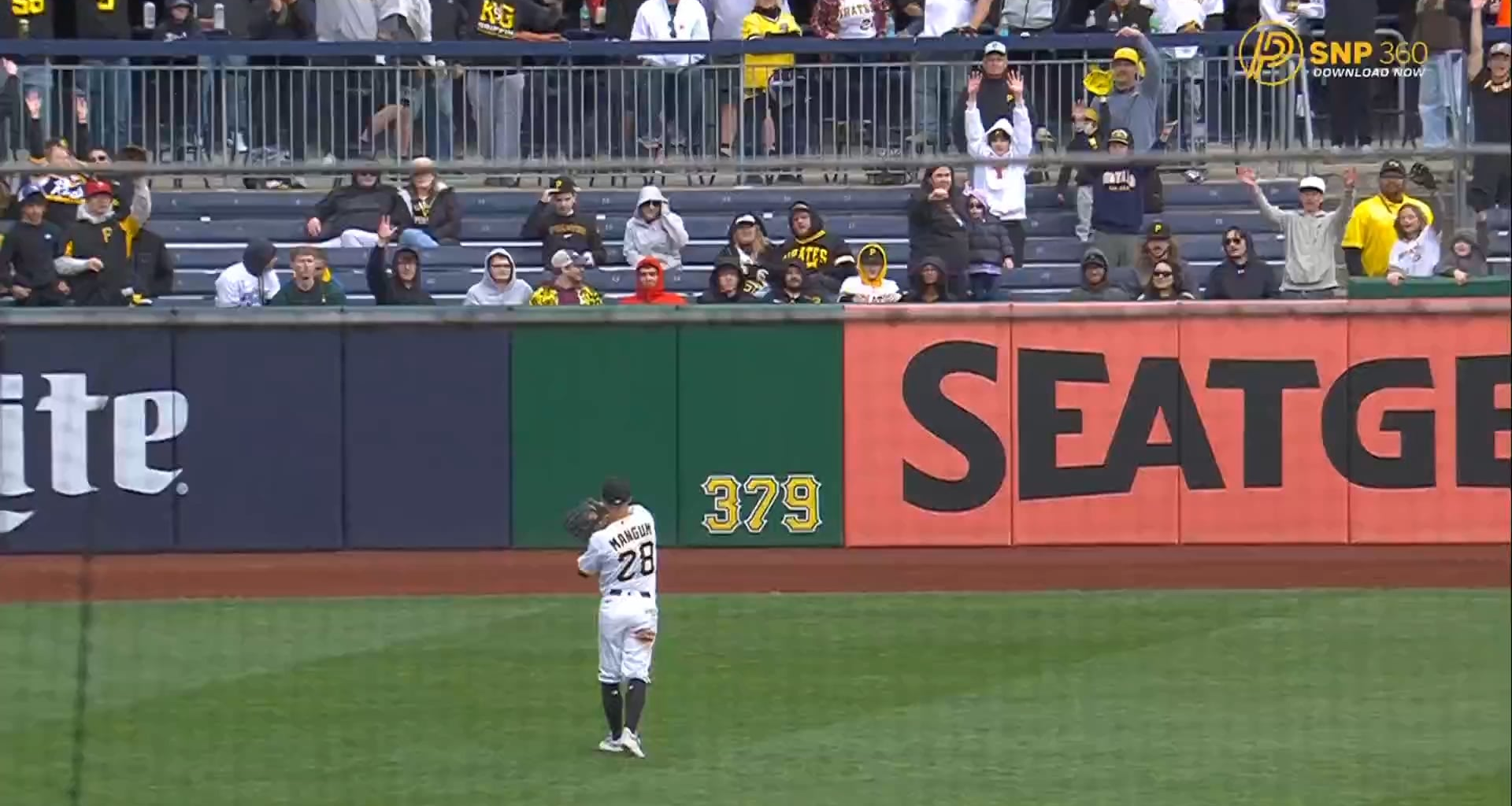 Jake Mangum threw this baseball to a young fan and an extremely heartwarming moment ensued