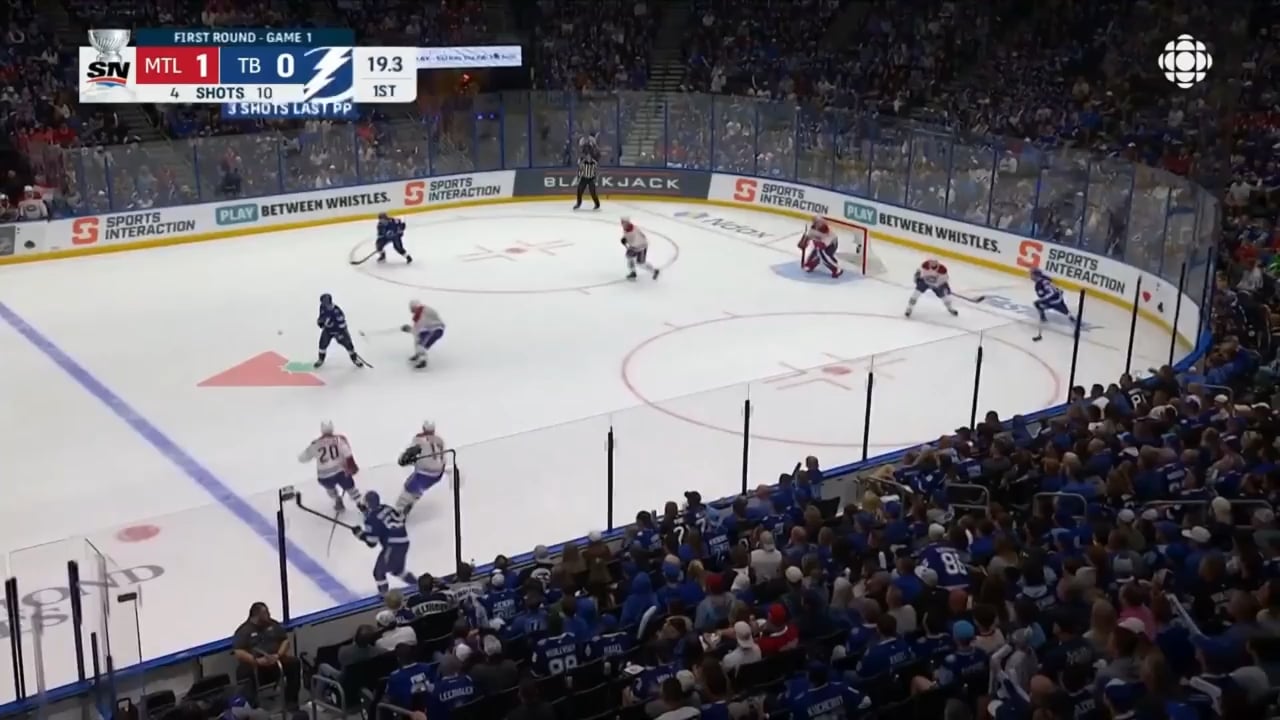 Tampa Bay gets an interference penalty, then gets a powerplay