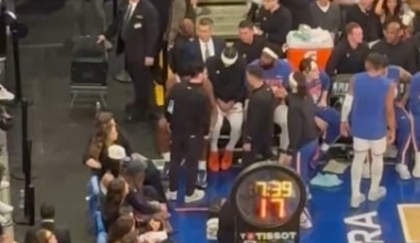 Here’s Jordan Clarkson and Jose Alvarado using ancient forgotten healing methods on OG (Pursiainen)