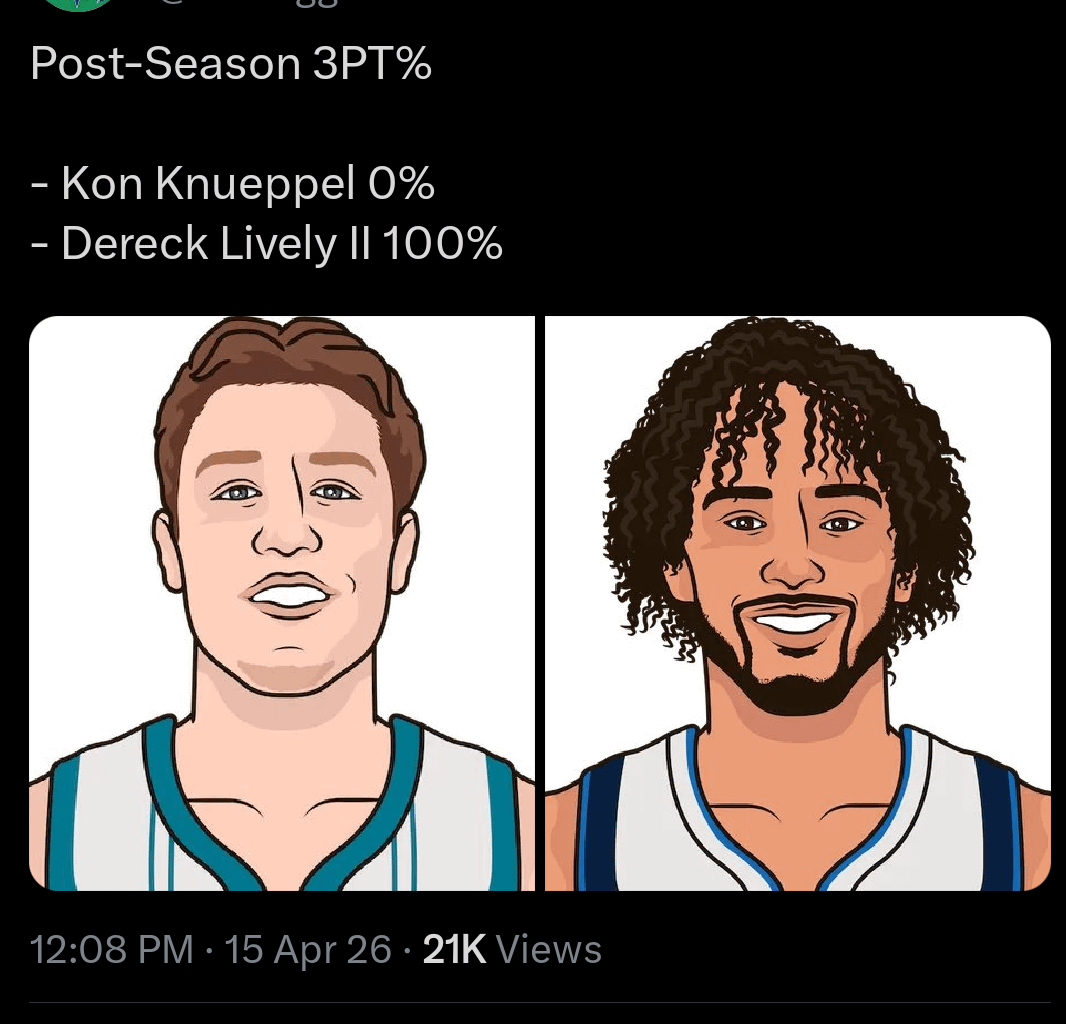 Technically true if you group the Play-In and Playoffs Stats