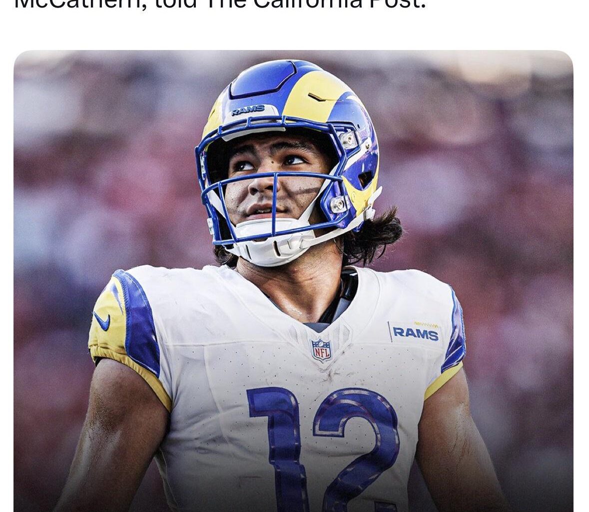 Schefter: LA Rams WR Puka Nacua has checked into rehab, his attorney, Levi McCathern, told The California Post.