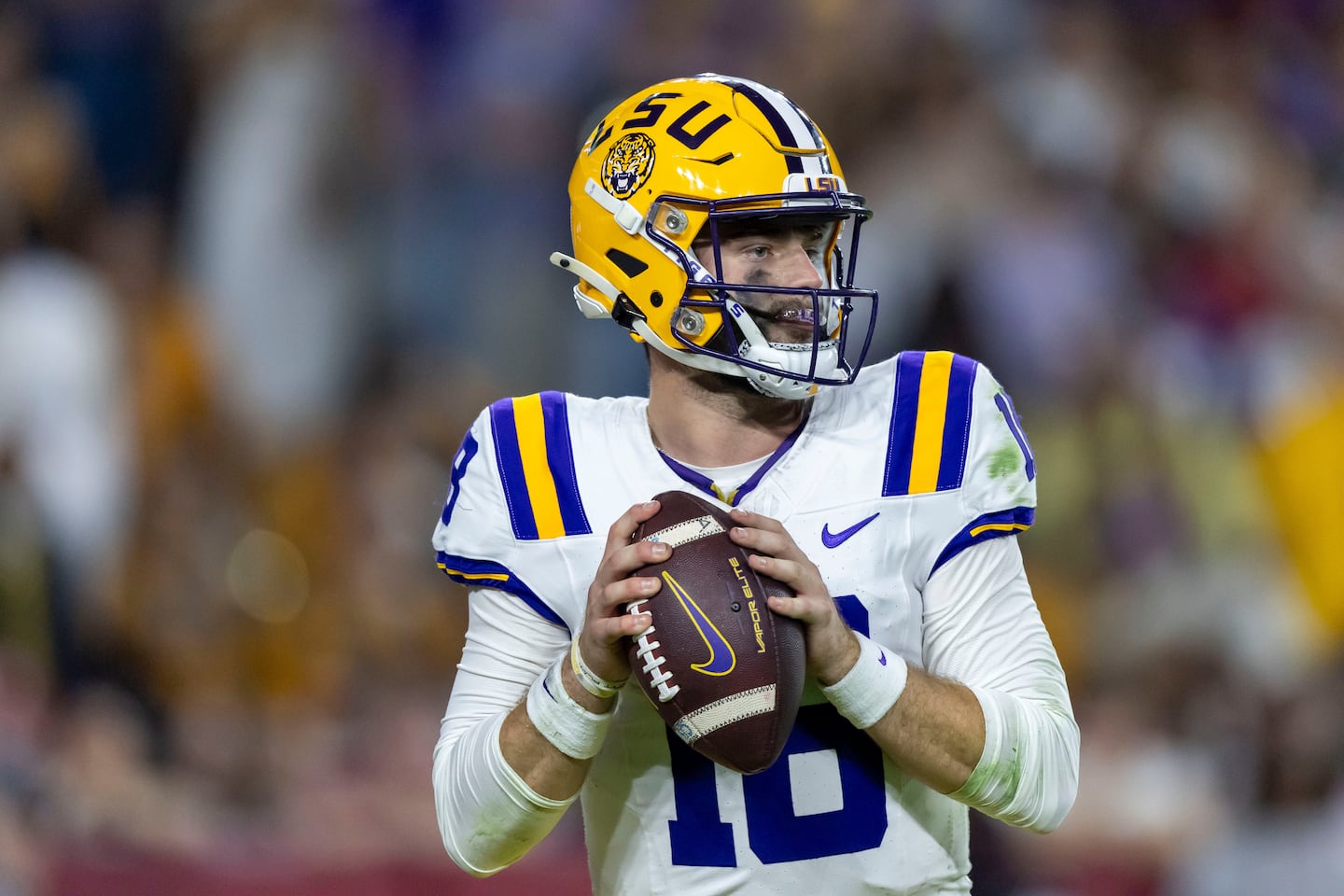 LSU quarterback Garrett Nussmeier — a friend of Will Campbell's — could be a good Day 3 fit for the Patriots.