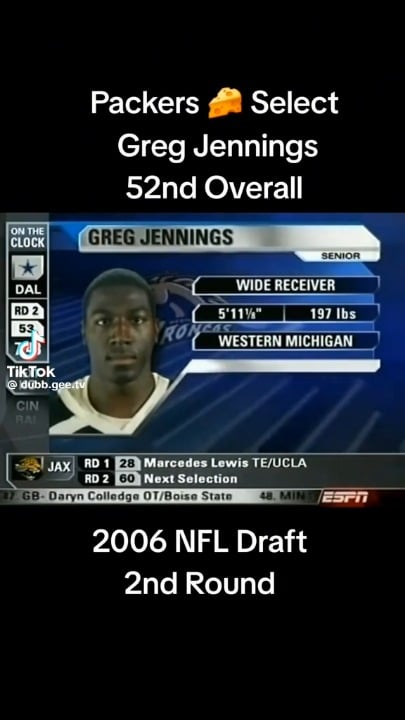 Throwback Thursday: With pick No. 52 in the 2006 NFL Draft, the GB Packers select Greg Jennings, WR.