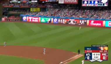 Newcomer Felix Reyes homers in his very first at bat in the majors! Welcome to the show!