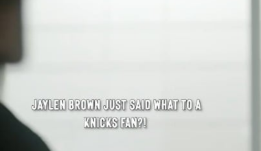 Jaylen Brown cameo on Boston Blue with Donnie Wahlberg, "I'm sorry for your loss" to a Knicks fan