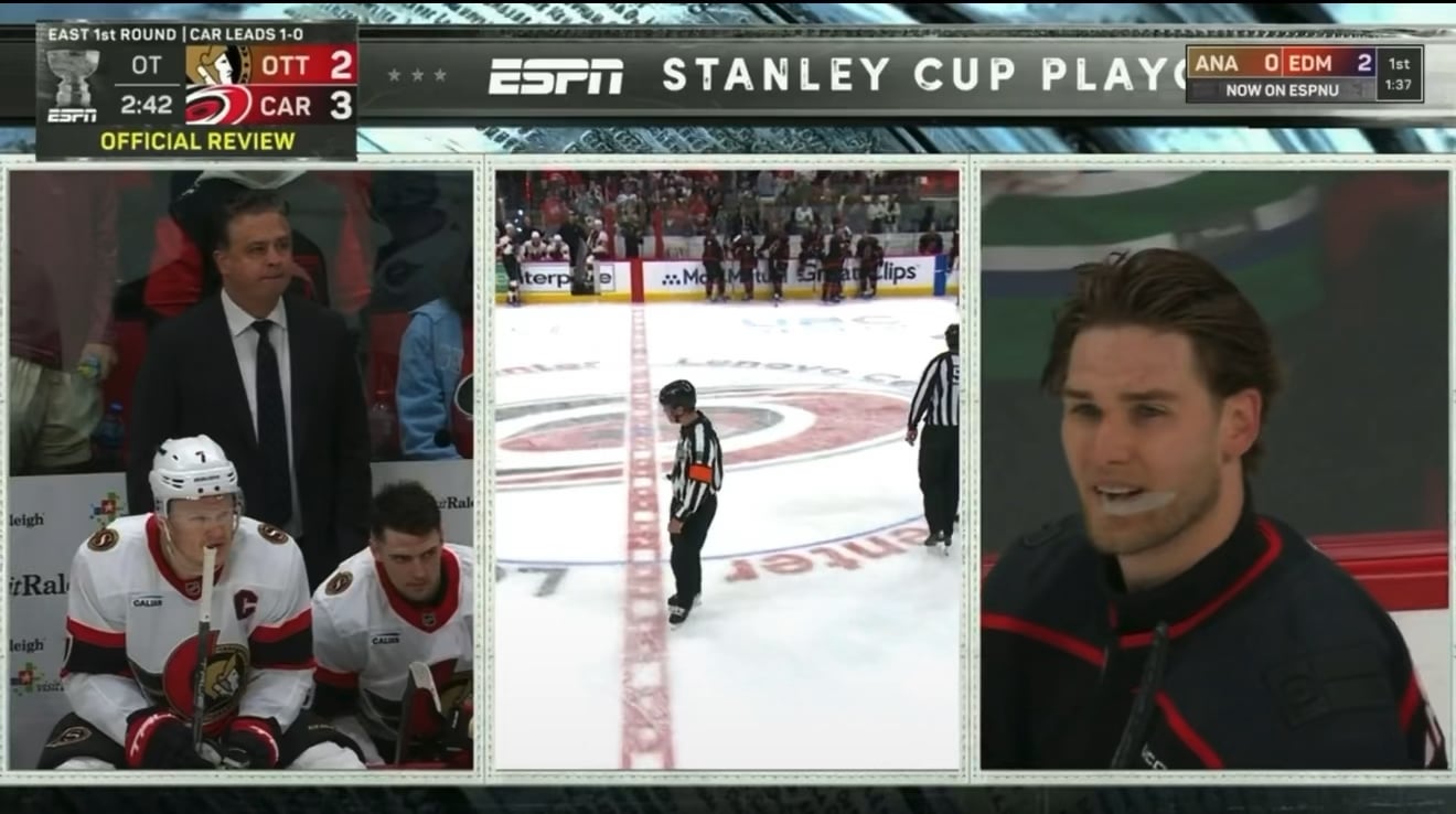 Overtime goal cancelled