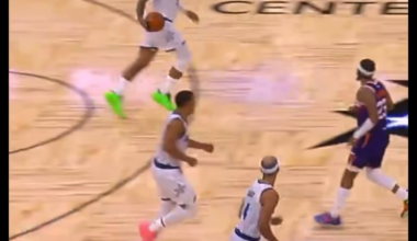 Paolo Banchero bulldozes through for a poster slam