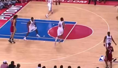 LeBron James with a near triple-double as the Cavaliers extend their ECR1 series lead to 3-0 against the Pistons (2009)